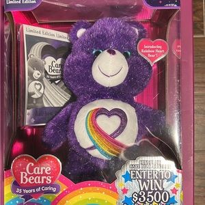 2017 35th Anniversary limited edition 14" Rainbow Heart Care Bear. Never opened!